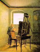 Georg Friedrich Kersting Caspar David Friedrich in seinem Atelier oil